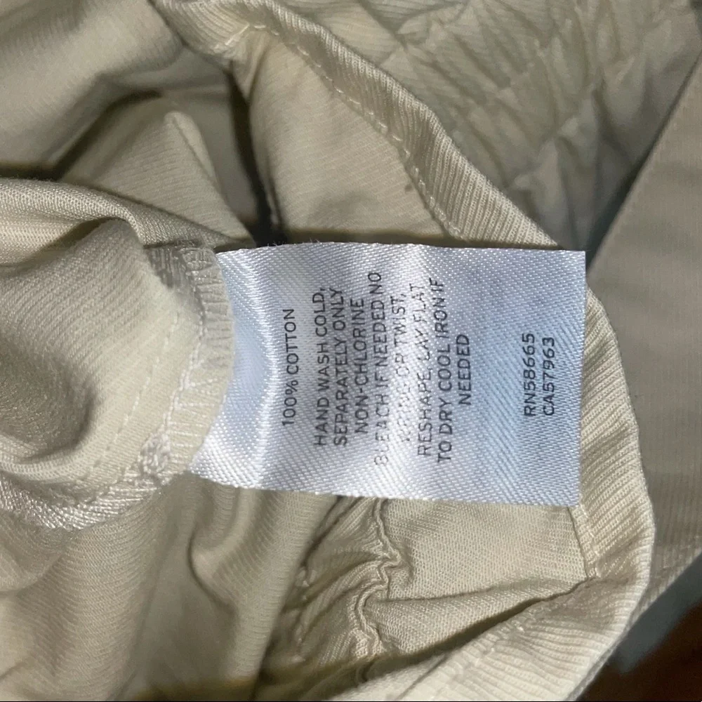 NWT BP Ivory Dove Paper Bag Belted Elastic Waist Pants - Picture 8 of 12